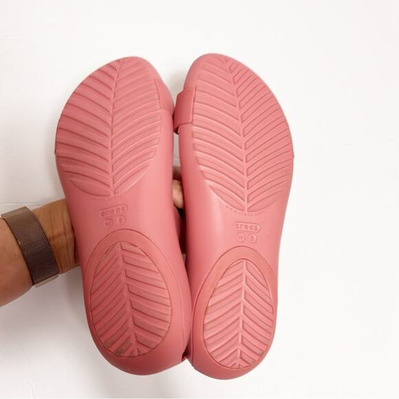 CROCS SERENA T-STRAP ICONIC COMFORT SLINGBACK THONG SANDALS WOMEN SIZE 9 - Picture 2 of 8